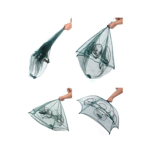 Foldable Umbrella Fishing Trap Net – Multi-Entry Automatic Catch Cage for Fish, Crab, Lobster