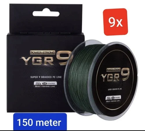 YGR Strong Strength PE 9 Strand Braided Fishing Line 150 m