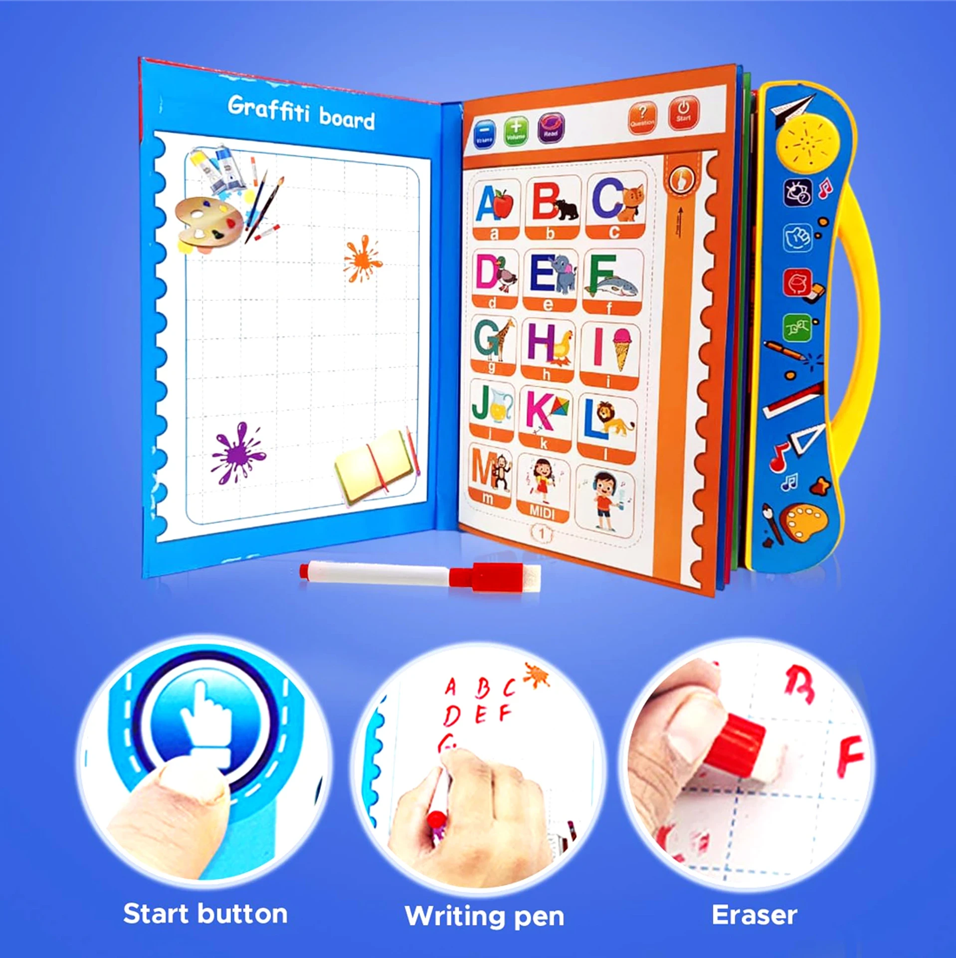 SAFESEED Smart Intelligence Book for Kids with Pen Learning Not Included Battery (Multicolor)