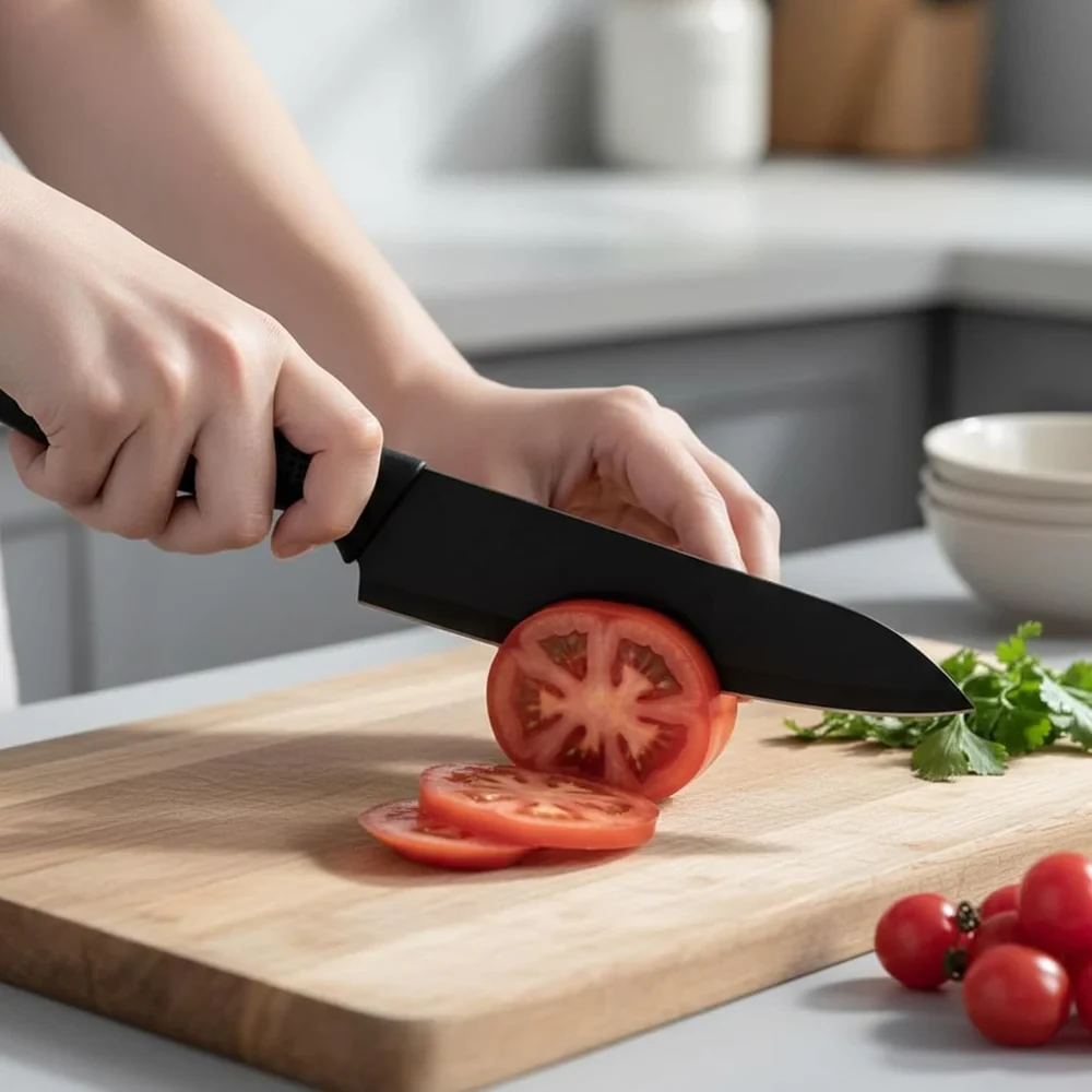 3 Pcs Black Knife Set