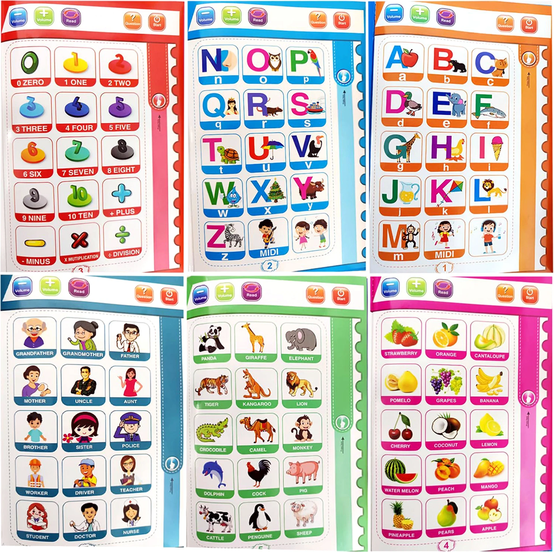 SAFESEED Smart Intelligence Book for Kids with Pen Learning Not Included Battery (Multicolor)
