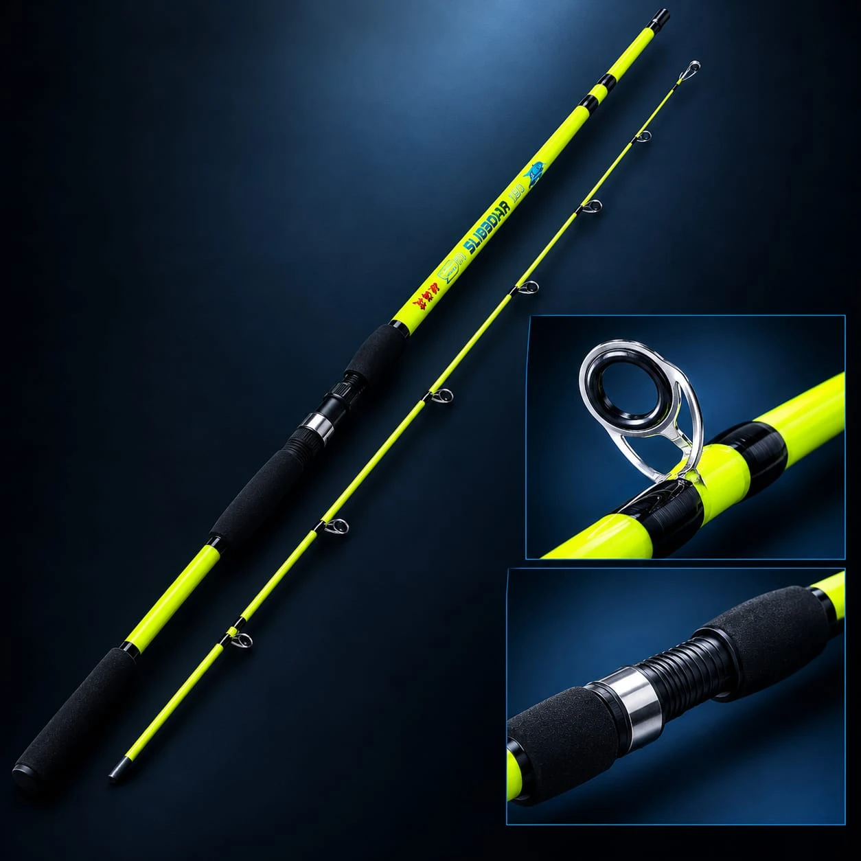 2 part Solid Fiber Fishing Rod 160 CM