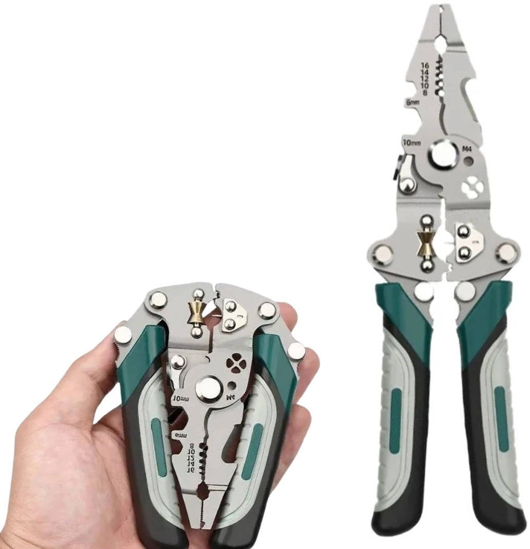 AMBDDED All in 1 Multifunction Stainless Steel Wire Stripper/Wire Crimping Tool PowerStrip Pro Wire Stripping and Crimping Tool Wire Cutter