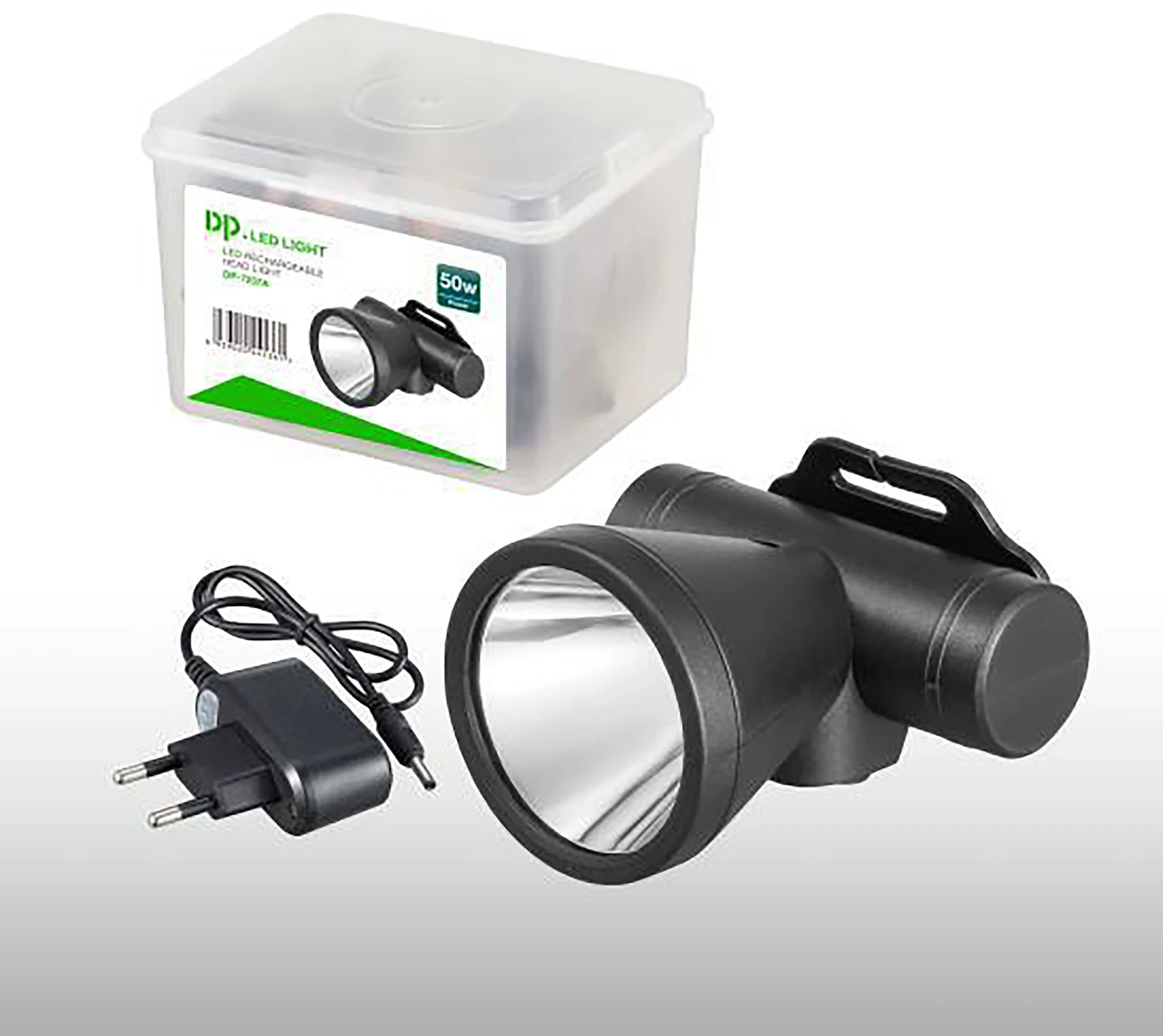 Dp 7237A (REACHARGEABLE LED HEAD LIGHT) Torch (Black, 20 cm, Rechargeable)