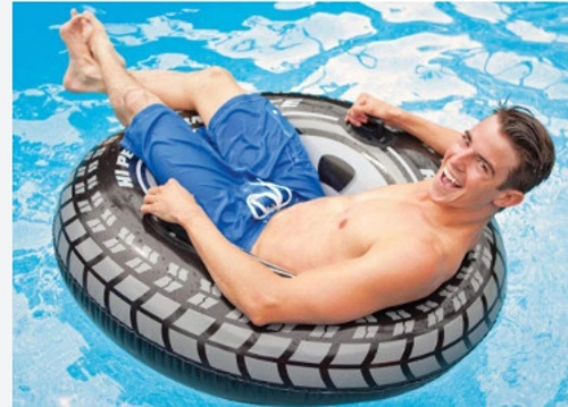 Tiny Tales Plastic Black Tyre Swimming Tube near Inflatable Swimming Safety Tube (Black) 9+