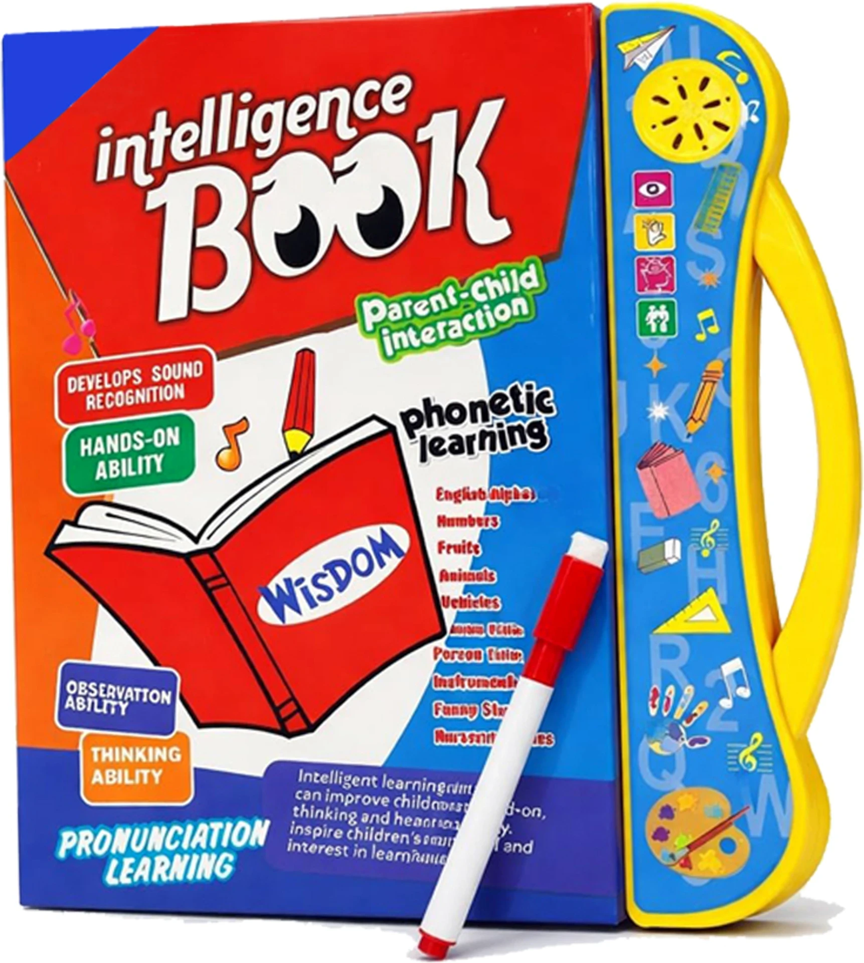 SAFESEED Smart Intelligence Book for Kids with Pen Learning Not Included Battery (Multicolor)